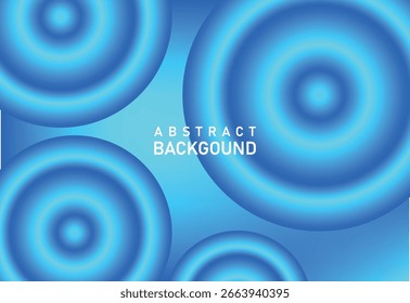  Fondo de círculos concéntricos azules Abstractas con iluminación de gradiente suave y efecto de profundidad 3D moderno, perfecto para diseños futuristas, gráficos digitales, carteles y diseños creativos.