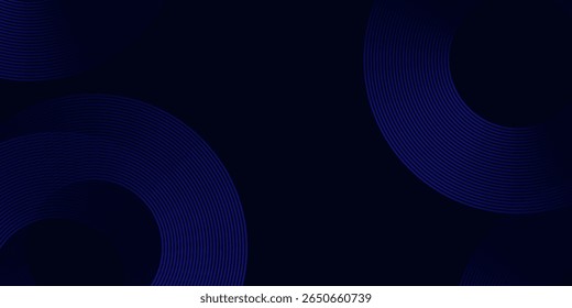 Abstract Blue Concentric Circles on Dark Background – Minimalist Geometric Art for Modern Tech, Web Design, and Digital Projects