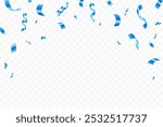 Abstract blue confetti party celebration banner background template, Great for a birthday party or an event celebration invitation or decor. confetti,