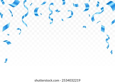 Abstract blue confetti party celebration banner background template, Great for a birthday party or an event celebration invitation or decor. confetti,