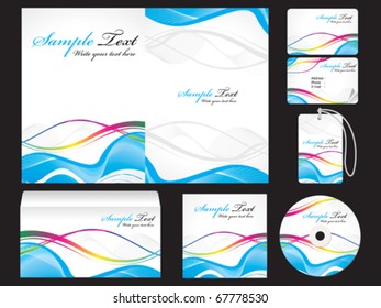abstract blue corporate id  vector illustration