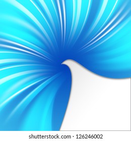 Abstract blue cover with smooth lines. Vector illustration, eps 10, contains transparencies.