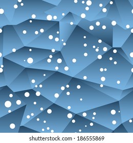 abstract blue crystal ice background. seamless pattern, use as a surface texture