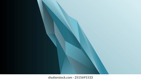 fundo de vetor de cristal azul abstrato 