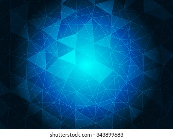 Abstract Blue Crystal Vector Background