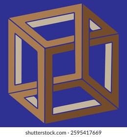 abstract blue cube, abstract blue background