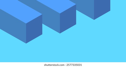 abstract blue cube background. blue abstarct background for banner wallpaper