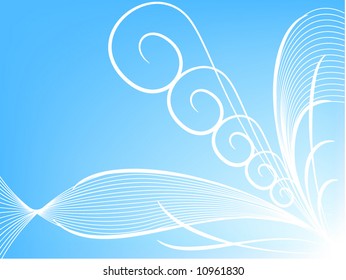 abstract blue curly background