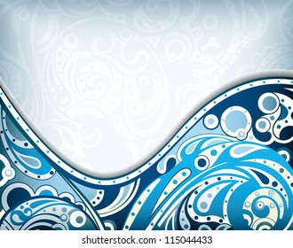 Curva azul abstracta