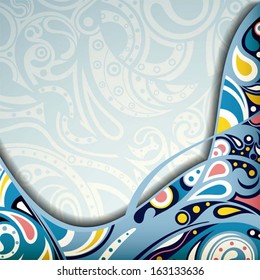 Abstract Blue Curve