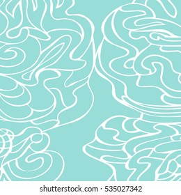 Abstract blue curve art pattern