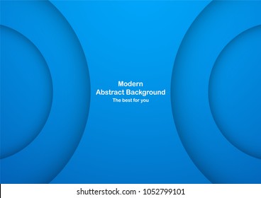 Abstract blue curve background with copy space for white text. Modern template design for cover, brochure, web banner and magazine.