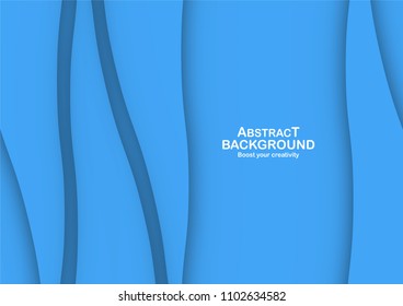 Abstract blue curve background with copy space for white text. Modern template design for cover, brochure, phone case, business presentation, education slide, web banner and magazine.