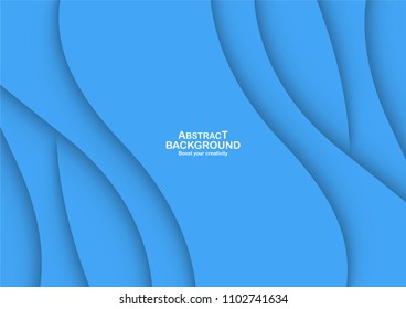 Abstract blue curve background with copy space for white text. Modern template design for cover, brochure, phone case, business presentation, education slide, web banner and magazine.