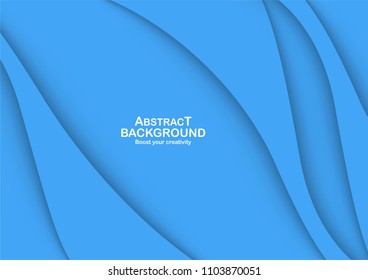 Abstract blue curve background with copy space for white text. Modern template design for cover, brochure, phone case, business presentation, education slide, web banner and magazine.