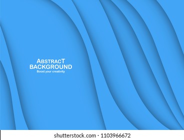 Abstract blue curve background with copy space for white text. Modern template design for cover, brochure, phone case, business presentation, education slide, web banner and magazine.