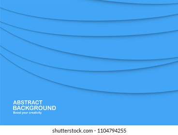 Abstract blue curve background with copy space for white text. Modern template design for cover, brochure, phone case, business presentation, education slide, web banner and magazine.