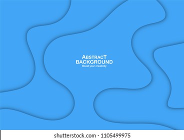 Abstract blue curve background with copy space for white text. Modern template design for cover, brochure, phone case, business presentation, education slide, web banner and magazine.