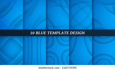 Abstract blue curve background with copy space for white text. Modern template design for cover, brochure, phone case, business presentation, education slide, web banner and magazine.