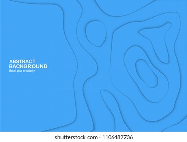 Abstract blue curve background with copy space for white text. Modern template design for cover, brochure, phone case, business presentation, education slide, web banner and magazine.