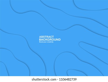 Abstract blue curve background with copy space for white text. Modern template design for cover, brochure, phone case, business presentation, education slide, web banner and magazine.