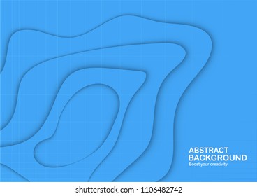 Abstract blue curve background with copy space for white text. Modern template design for cover, brochure, phone case, business presentation, education slide, web banner and magazine.