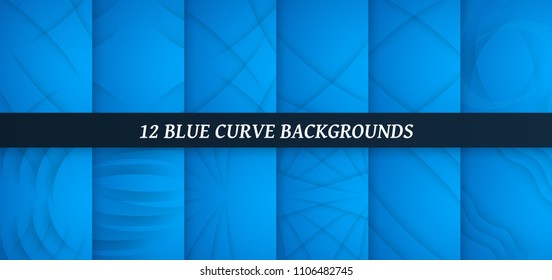 Abstract blue curve background with copy space for white text. Modern template design for cover, brochure, phone case, business presentation, education slide, web banner and magazine.