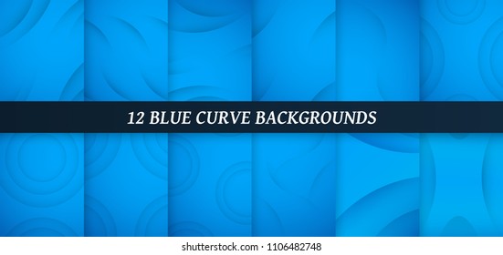 Abstract blue curve background with copy space for white text. Modern template design for cover, brochure, phone case, business presentation, education slide, web banner and magazine.