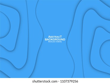 Abstract blue curve background with copy space for white text. Modern template design for cover, brochure, phone case, business presentation, education slide, web banner and magazine.