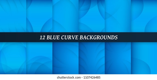 Abstract blue curve background with copy space for white text. Modern template design for cover, brochure, phone case, business presentation, education slide, web banner and magazine.