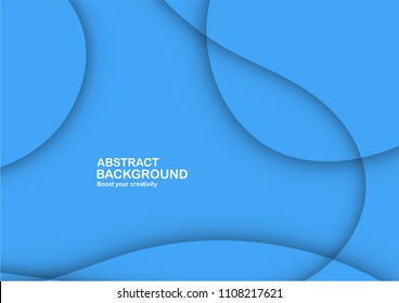 Abstract blue curve background with copy space for white text. Modern template design for cover, brochure, phone case, business presentation, education slide, web banner and magazine.