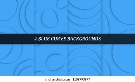 Abstract blue curve background with copy space for white text. Modern template design for cover, brochure, phone case, business presentation, education slide, web banner and magazine.