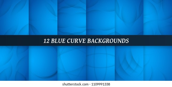 Abstract blue curve background with copy space for white text. Modern template design for cover, brochure, phone case, business presentation, education slide, web banner and magazine.