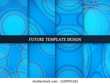 Abstract blue curve background with copy space for white text. Modern template design for cover, brochure, phone case, business presentation, education slide, web banner and magazine.