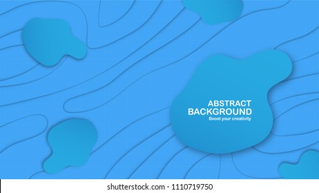 Abstract blue curve background with copy space for white text. Modern template design for cover, brochure, phone case, business presentation, education slide, web banner and magazine.