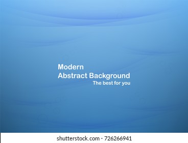 Abstract blue curve background with copy space for white text. Modern template design for cover, brochure and magazine. 