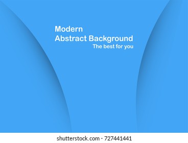 Abstract blue curve background with copy space for white text. Modern template design for cover, brochure and magazine.