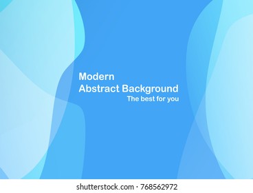 Abstract blue curve background with copy space for white text. Modern template design for cover, brochure and magazine.