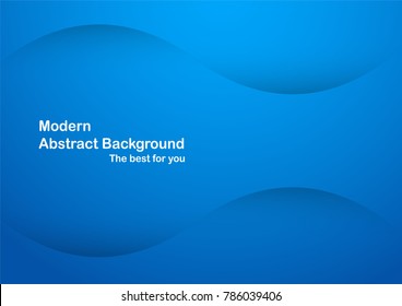 Abstract blue curve background with copy space for text. Modern template design for cover, brochure, web banner and magazine.