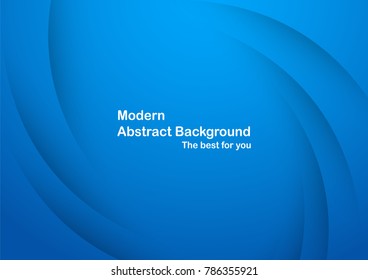Abstract blue curve background with copy space for text. Modern template design for cover, brochure, web banner and magazine.