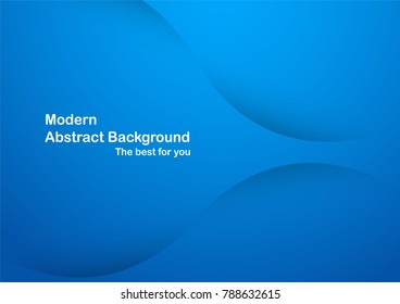 Plano de fundo da curva azul abstrata com espaço de cópia para texto. Design de modelo moderno para capa, brochura, banner web e revista.