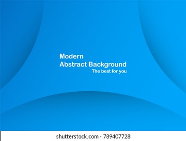Abstract blue curve background with copy space for text. Modern template design for cover, brochure, web banner and magazine.