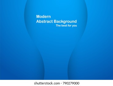 Abstract blue curve background with copy space for text. Modern template design for cover, brochure, web banner and magazine.