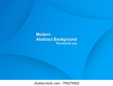 Abstract blue curve background with copy space for text. Modern template design for cover, brochure, web banner and magazine.