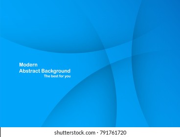 Abstract blue curve background with copy space for white text. Modern template design for cover, brochure, web banner and magazine.