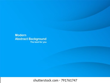 Abstract blue curve background with copy space for white text. Modern template design for cover, brochure, web banner and magazine.