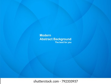 Abstract blue curve background with copy space for white text. Modern template design for cover, brochure, web banner and magazine.