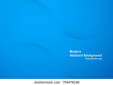 Abstract blue curve background with copy space for white text. Modern template design for cover, brochure, web banner and magazine.