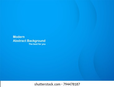 Abstract blue curve background with copy space for white text. Modern template design for cover, brochure, web banner and magazine.