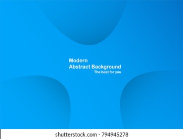 Abstract blue curve background with copy space for white text. Modern template design for cover, brochure, web banner and magazine.